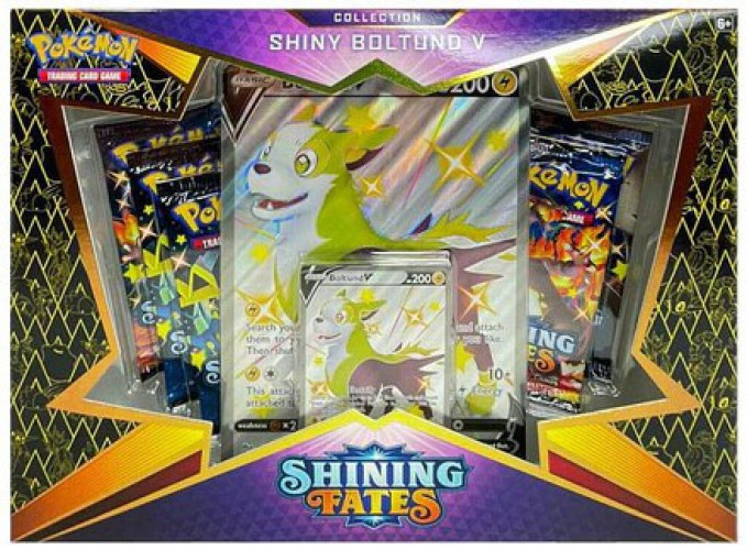 Pokemon Shining Fates Shiny Boltund V Collection Box 5 Booster