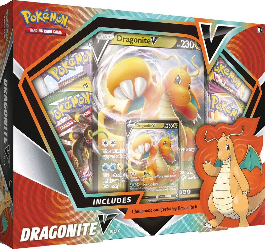 Pokemon Sword Shield Fusion Strike Dragonite V Box 4 Booster Packs