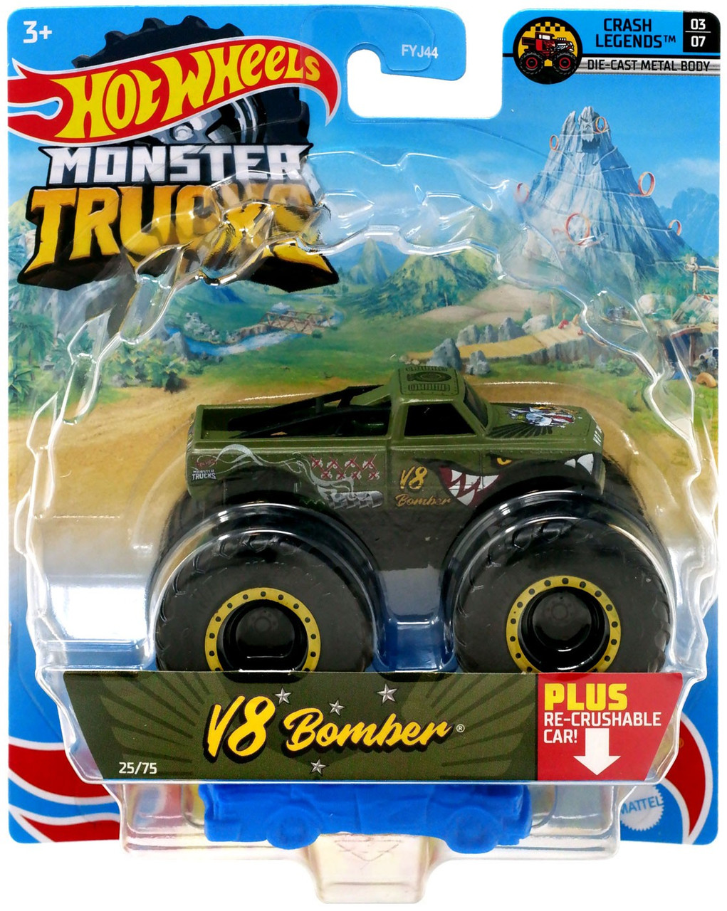 Hot Wheels Monster Trucks Crash Legends V8 Bomber 164 Diecast Car
