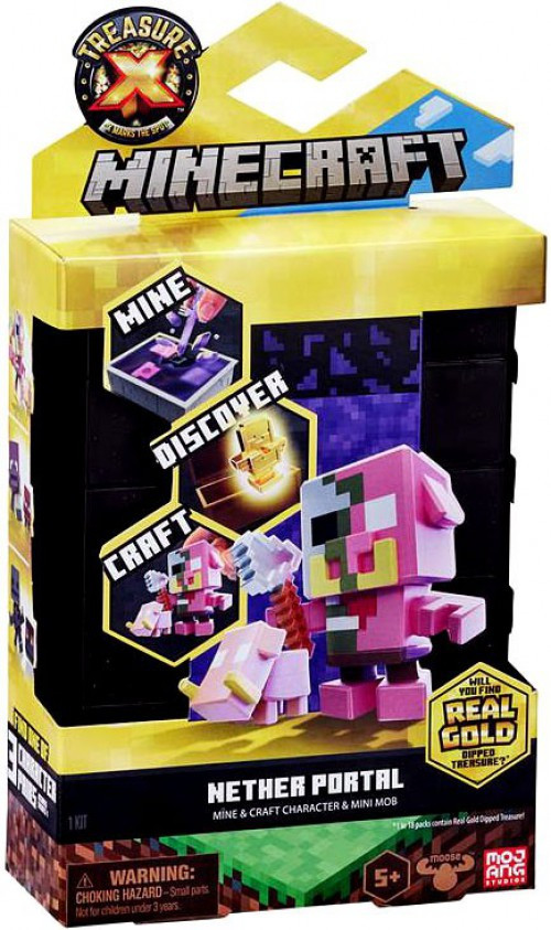 Treasure X Minecraft Nether Portal 2.5-Inch Mystery Pack (Pre-Order ships  April)