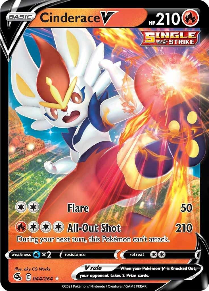 Pokemon Fusion Strike Single Card Ultra Rare Cinderace V 44 Toywiz