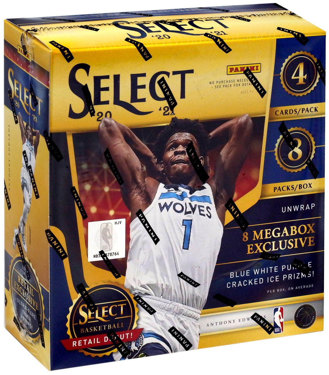 2020-21 NBA Select blaster カード ボックス NBA Panini 2020-21 Select Basketball Trading Card MEGA Box 8 Packs