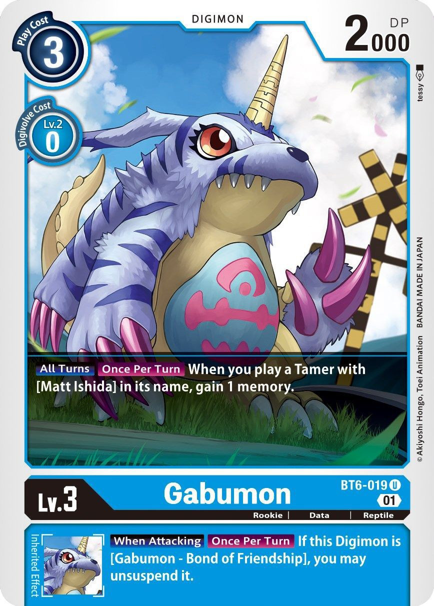 digimon gabumon card [P-003] (2nd Anniversary Set) [Promotional Cards] Digivoluve effect Gabumon (BT5-020) - DigimonCard