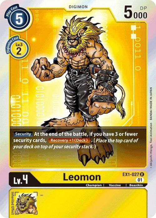 PSA 旧デジモンカード【 DEGIMON 】 Bo-3 レオモン Digimon Trading Card Game Classic Collection Single Card Rare