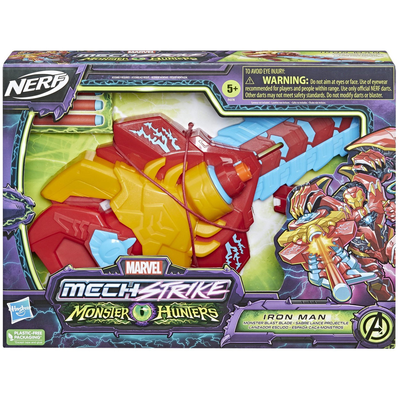 Marvel Nerf Mech Strike Monster Hunters Iron Man Monster Blast