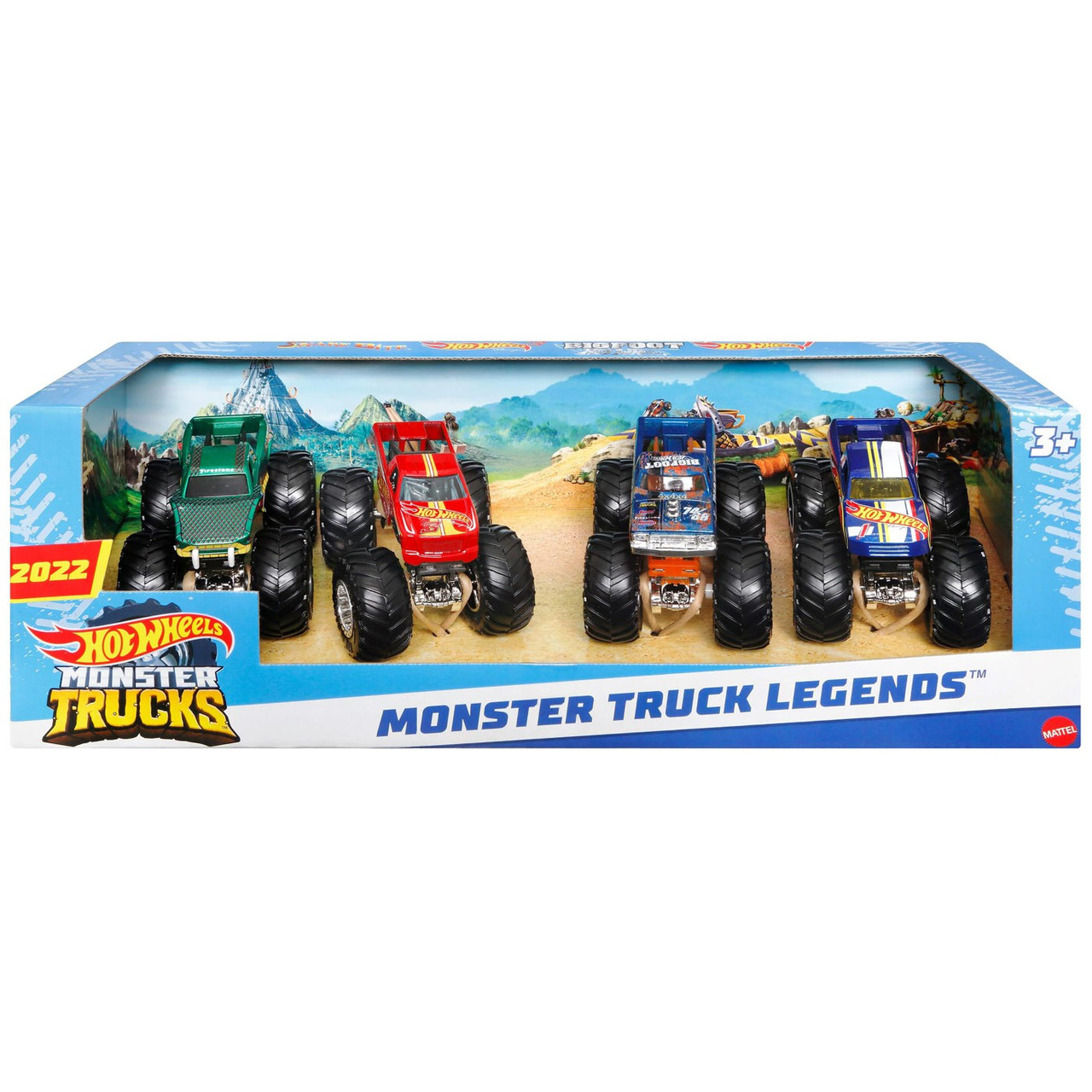 Hot Wheels Monster Truck Legends 164 Diecast Car 4-Pack Mattel