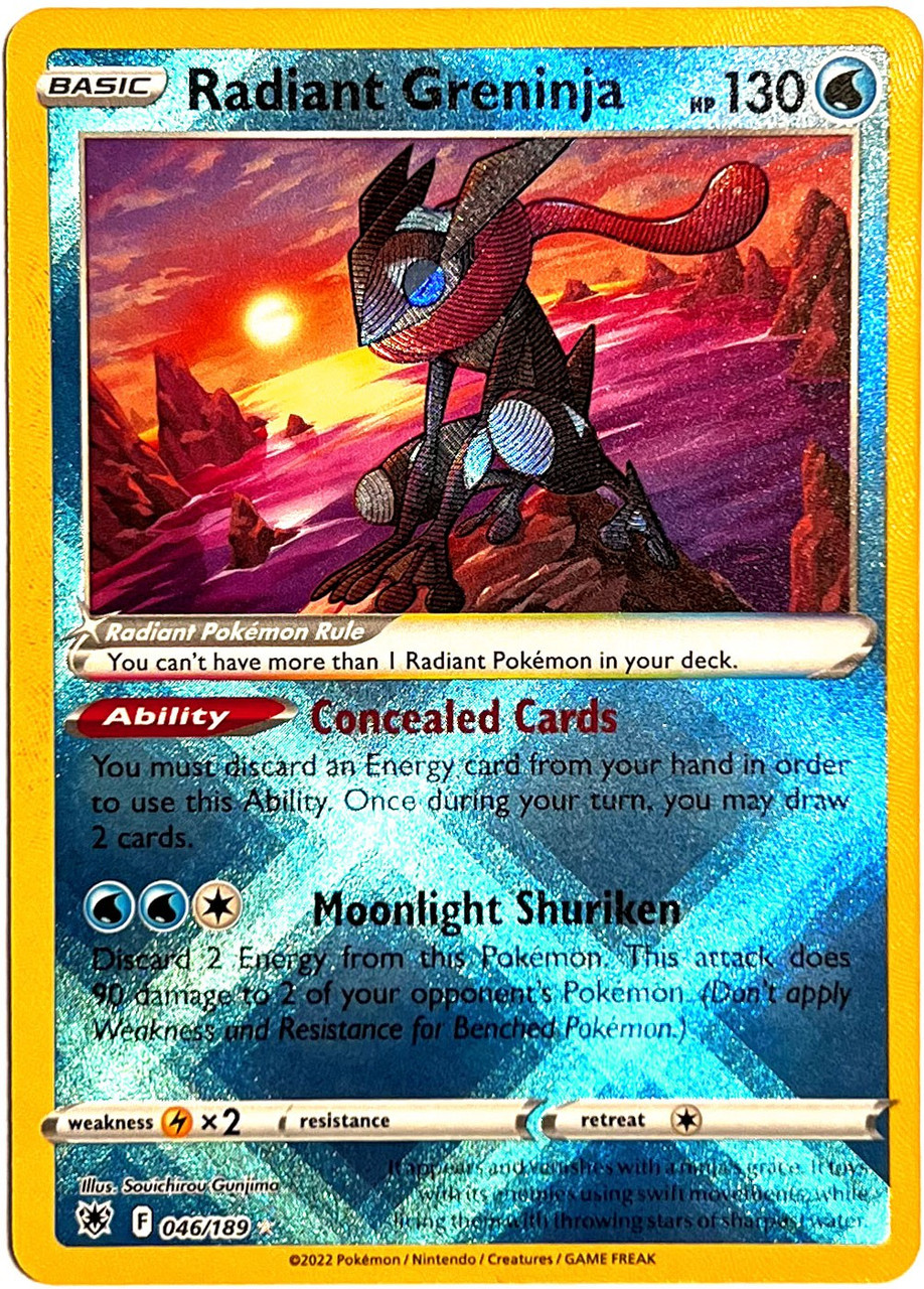 radiant greninja pokemon card 2022 Sword & Shield Astral Radiance #046 PSA 10 Once during your turn Pokemon Trading Card Game Sword