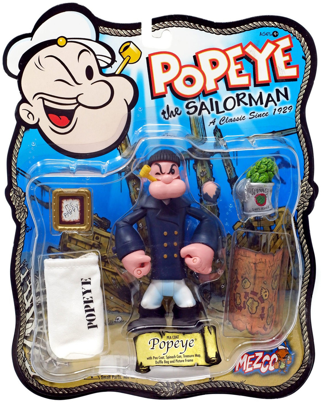 Popeye the Sailor Man Pea Coat Popeye 5 Action Figure Mezco Toyz