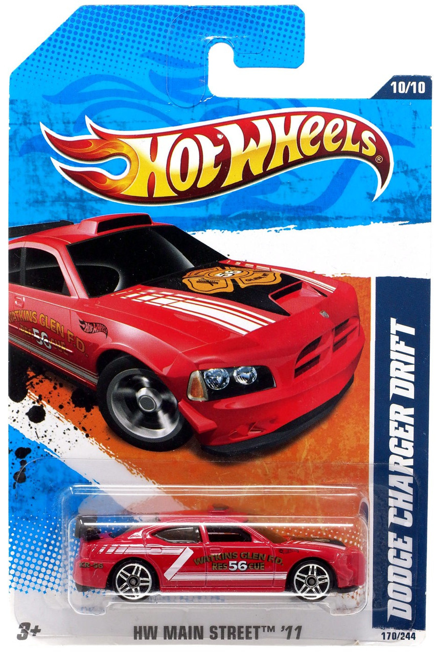 Hot Wheels HW Main Street 11 Dodge Charger Drift Diecast Car