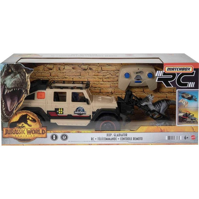 Jurassic World Matchbox Jeep Gladiator Remote Control Vehicle with