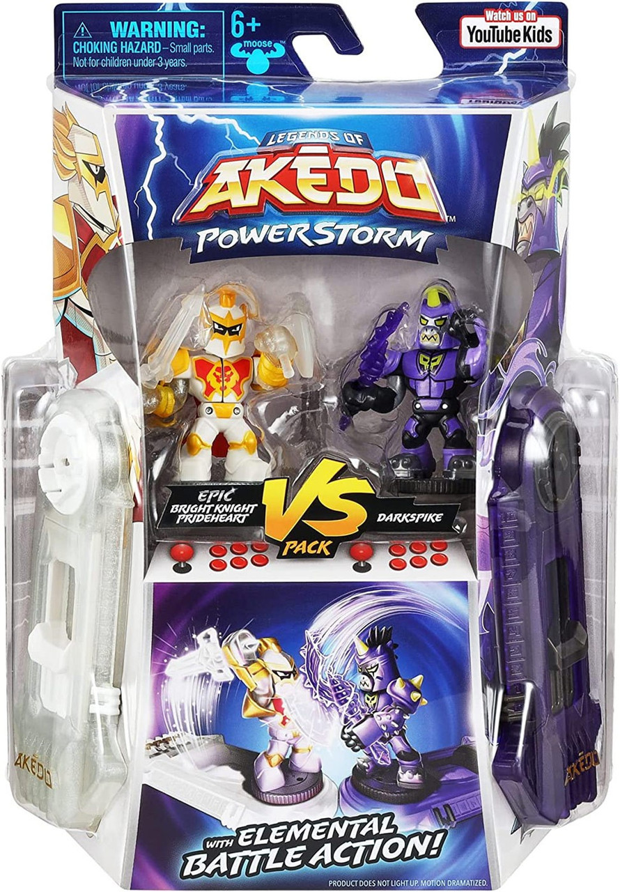 Legends of Akedo PowerStorm Epic Bright Knight Prideheart vs