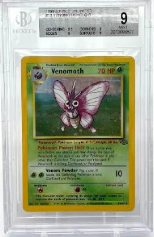pokemon venomoth card - 151 - 049/165 [2G] Shinobi Mastery (110+) If you played Kogas Trap from your hand during this turn 1999 Holographic Venomoth Pokemon Card