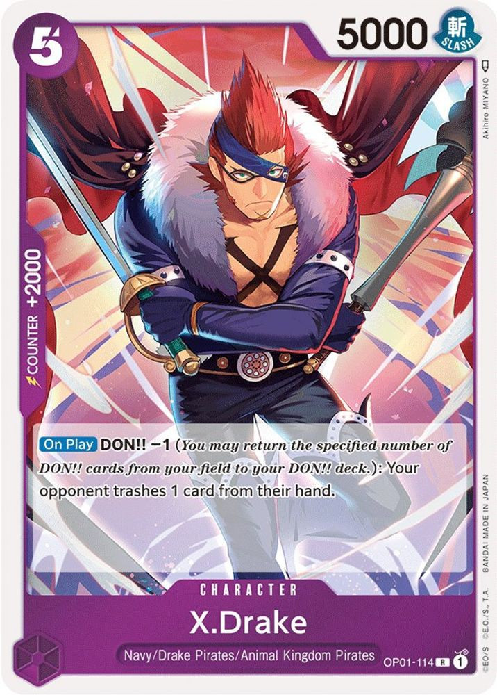 One Piece Trading Card Game Romance Dawn Single Card Rare X.Drake