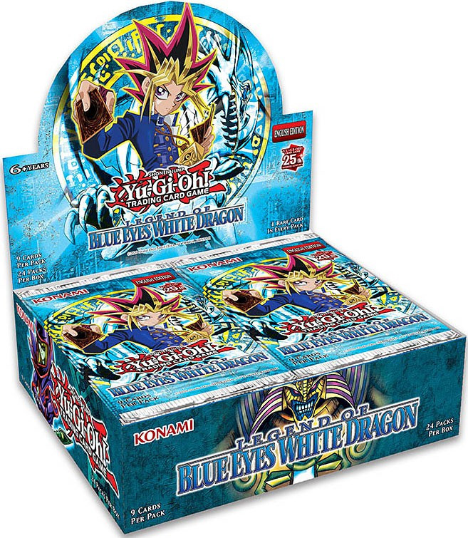 YuGiOh Blue Eyes White Dragon Booster Box 24 Packs, 25th