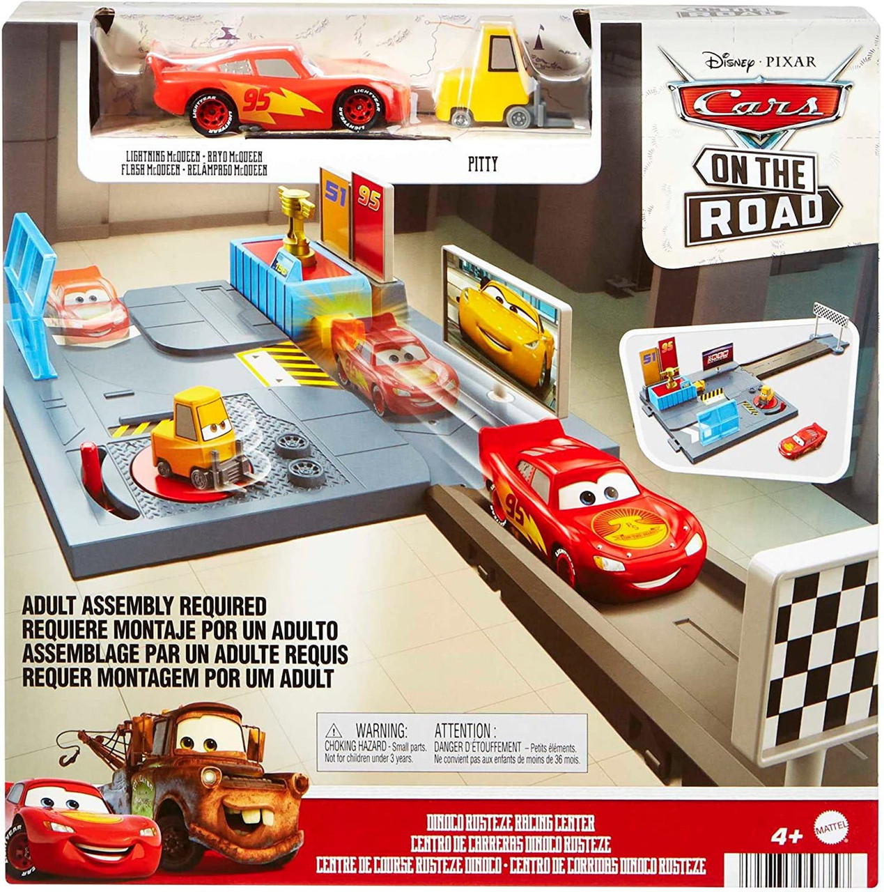 Disney Pixar Cars On The Road Dinoco Rusteze Racing Center Playset