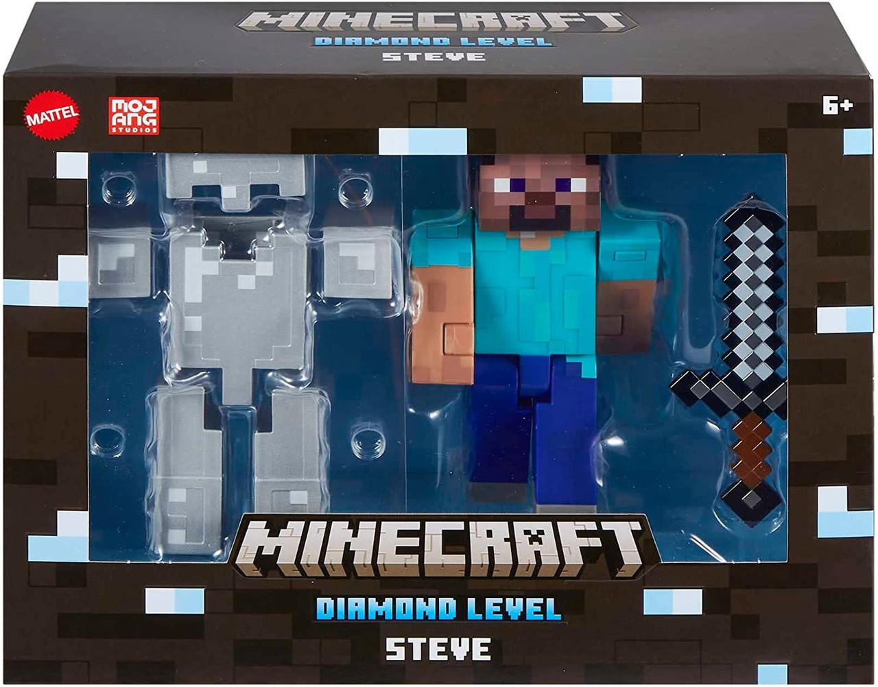 Minecraft Diamond Level Steve 5.5 Action Figure Version 1 Mattel