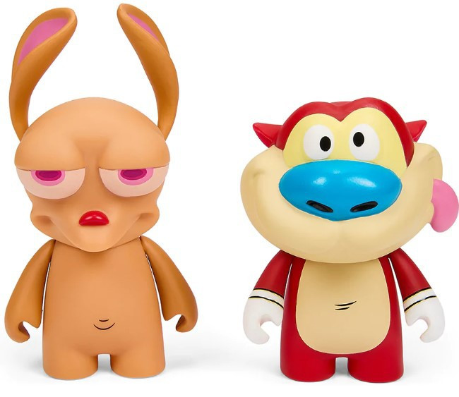 Ren Stimpy Ren Stimpy 3 Vinyl Figure 2-Pack Kidrobot NECA - ToyWiz