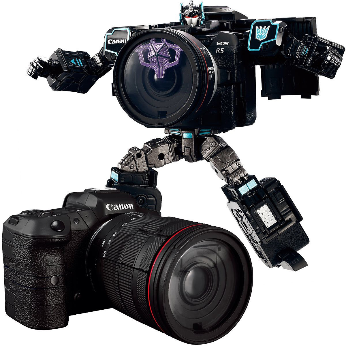 Transformers x Canon Camera Nemesis Prime R5 Action Figure Hasbro
