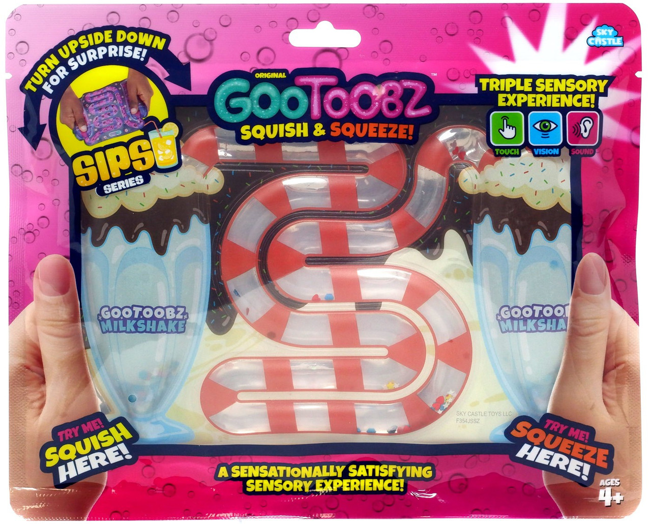 GooToobz ASMR Sips Series Milkshake Squish N Squeeze Toy Sky