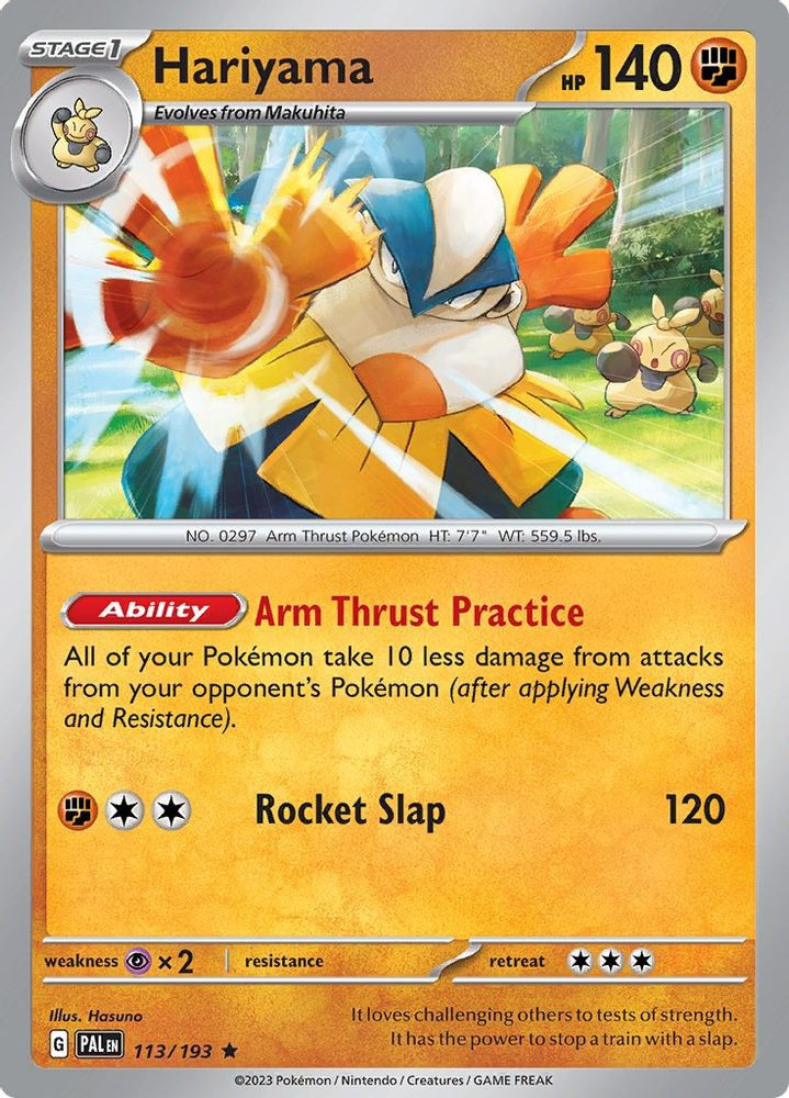 Pokemon Trading Card Game Paldea Evolved Single Card Rare Hariyama
