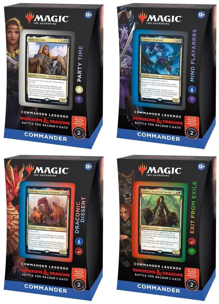 mtg d and d commander decks MTG: Forgotten Realms decks' D&D hero leaders revealed 1 Life Wheel Magic The Gathering Dominaria United