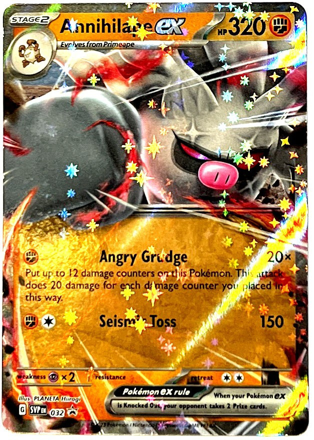 annihilate pokemon card TCG Annihilape EX Box : Toys & Games Attack 1 Annihilape 092 - Holofoil SV10