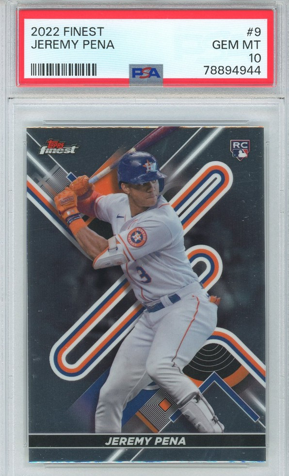 MLB 2022 Topps Finest Single Card Rookie Jeremy Pena 9 Base PSA 10
