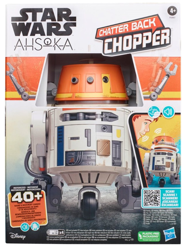 Star Wars Ahsoka Animatronic Chatter Back Chopper 7.5 Droid Toy