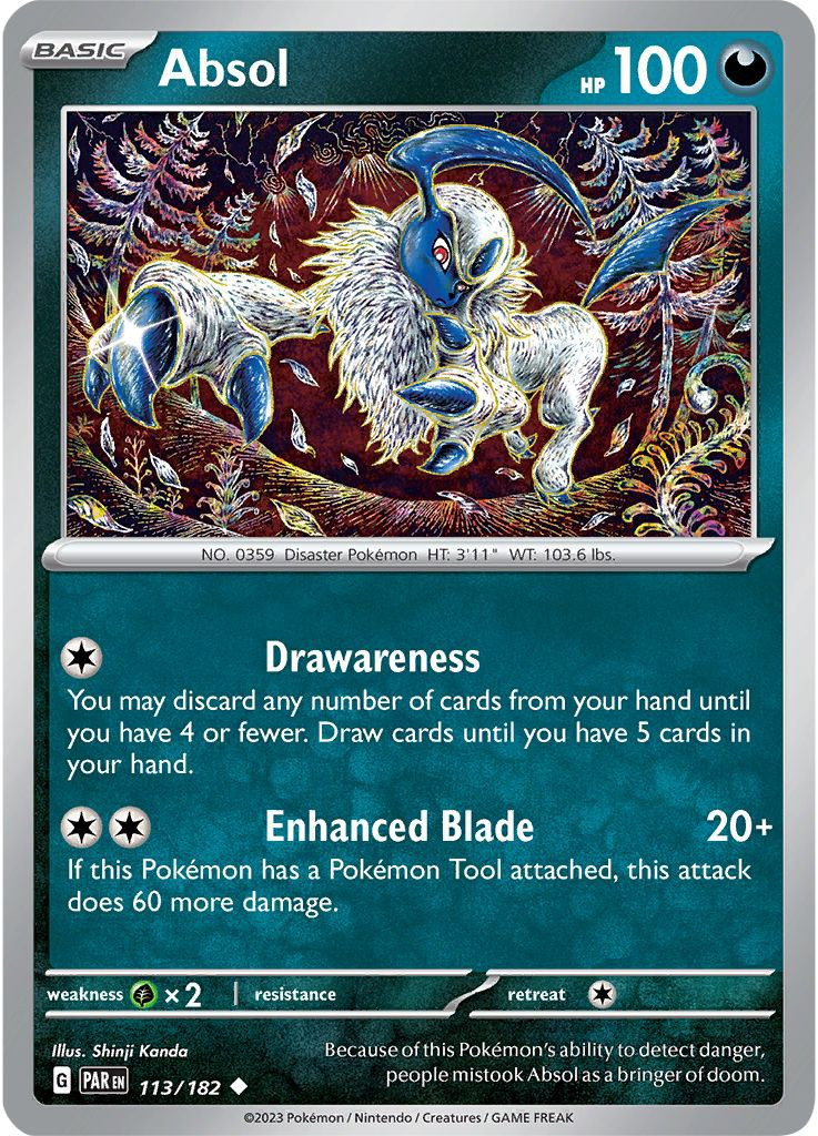 【ほぼ新品】ヴラスブラム　タックスカート　yoli アーツアンドサイエンス Pokemon Trading Card Game Paradox Rift Single Card Uncommon Absol