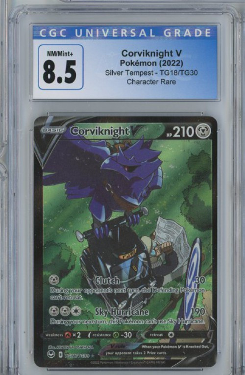 Pokemon Silver Tempest Corviknight V Character Rare Graded Card
