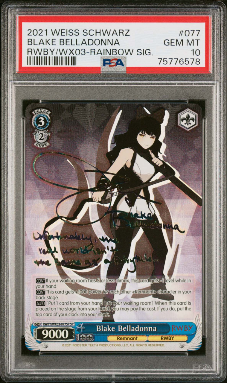 RWBY ヴァイス Blake Belladonna SP サイン ブレイク psa75776578__56094.1712909377.