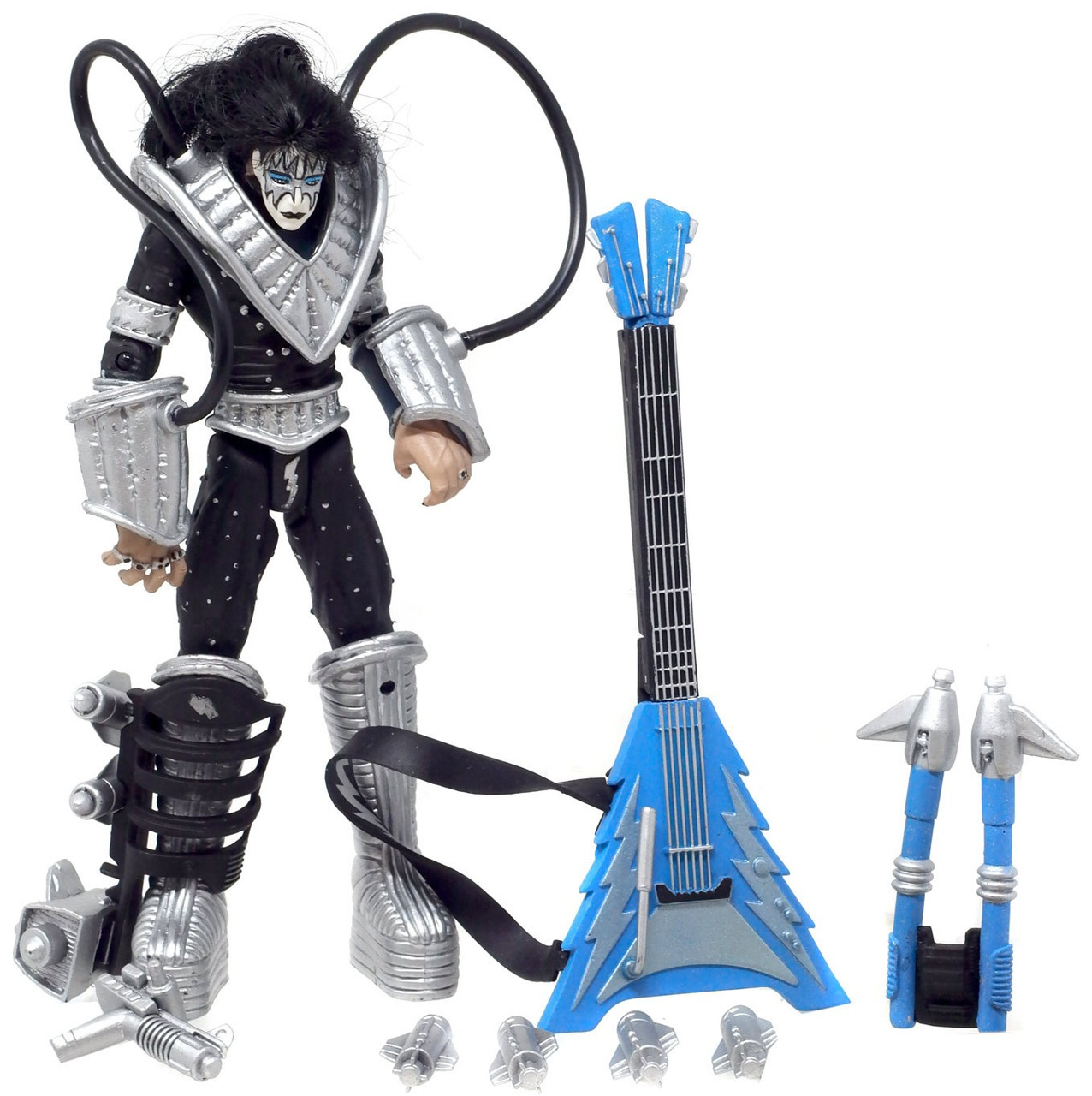 【中古】「未使用品」1997 - McFarlane - KISS - Ace Frehley : Space Ace - Ultra Action Figure - 7 Inches - With Guitar Transforms to Space Sle 787926501025loose__34636.