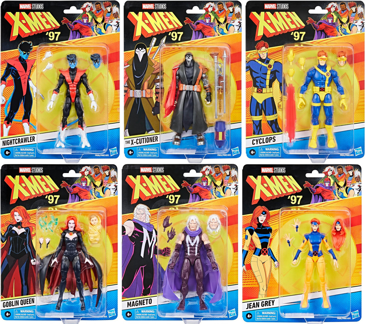 Marvel X-Men 97 Marvel Legends Nightcrawler, X-Cutioner, Jean Grey