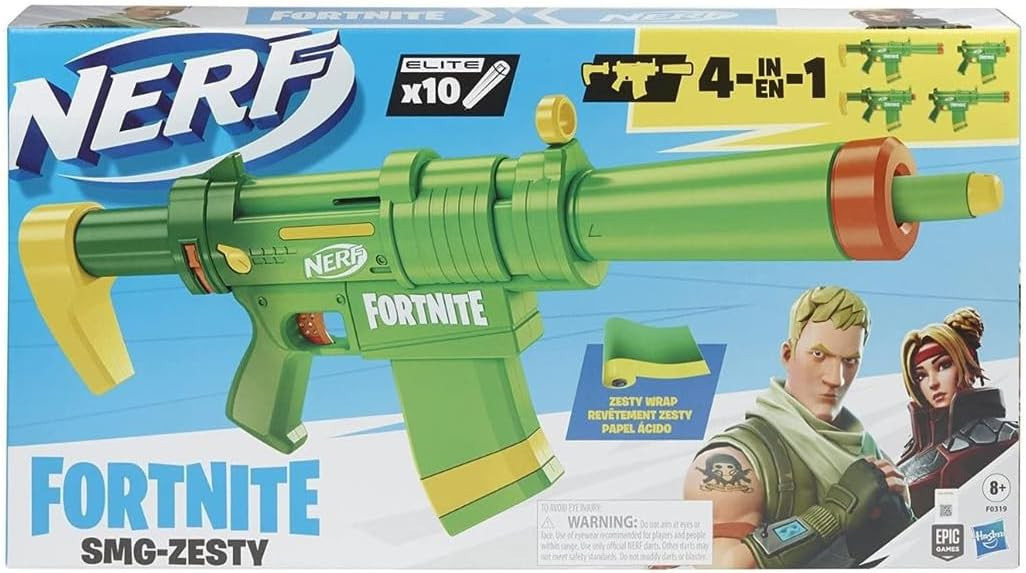 NERF Fortnite SMG-Zesty Dart Blaster Toy Hasbro Toys - ToyWiz