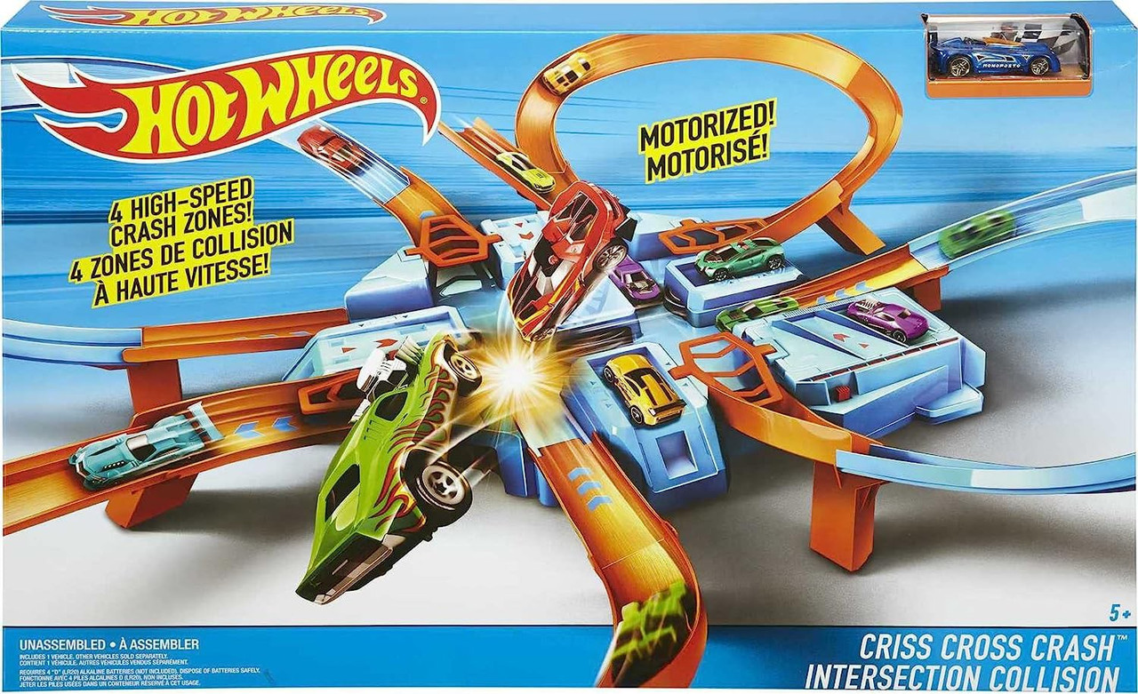 Hot Wheels Criss-Cross Crash Exclusive 164 Track Set Damaged