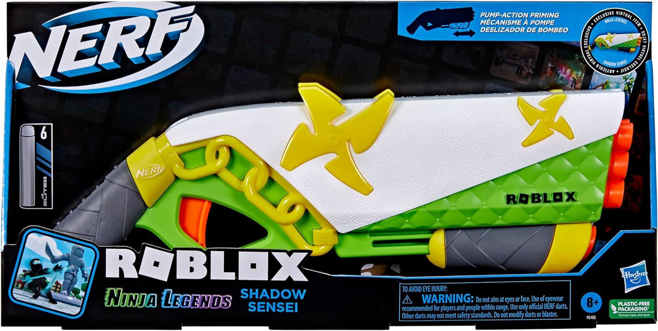Nerf Roblox Ninja Legends Shadow Sensei Dart Blaster Toy Hasbro