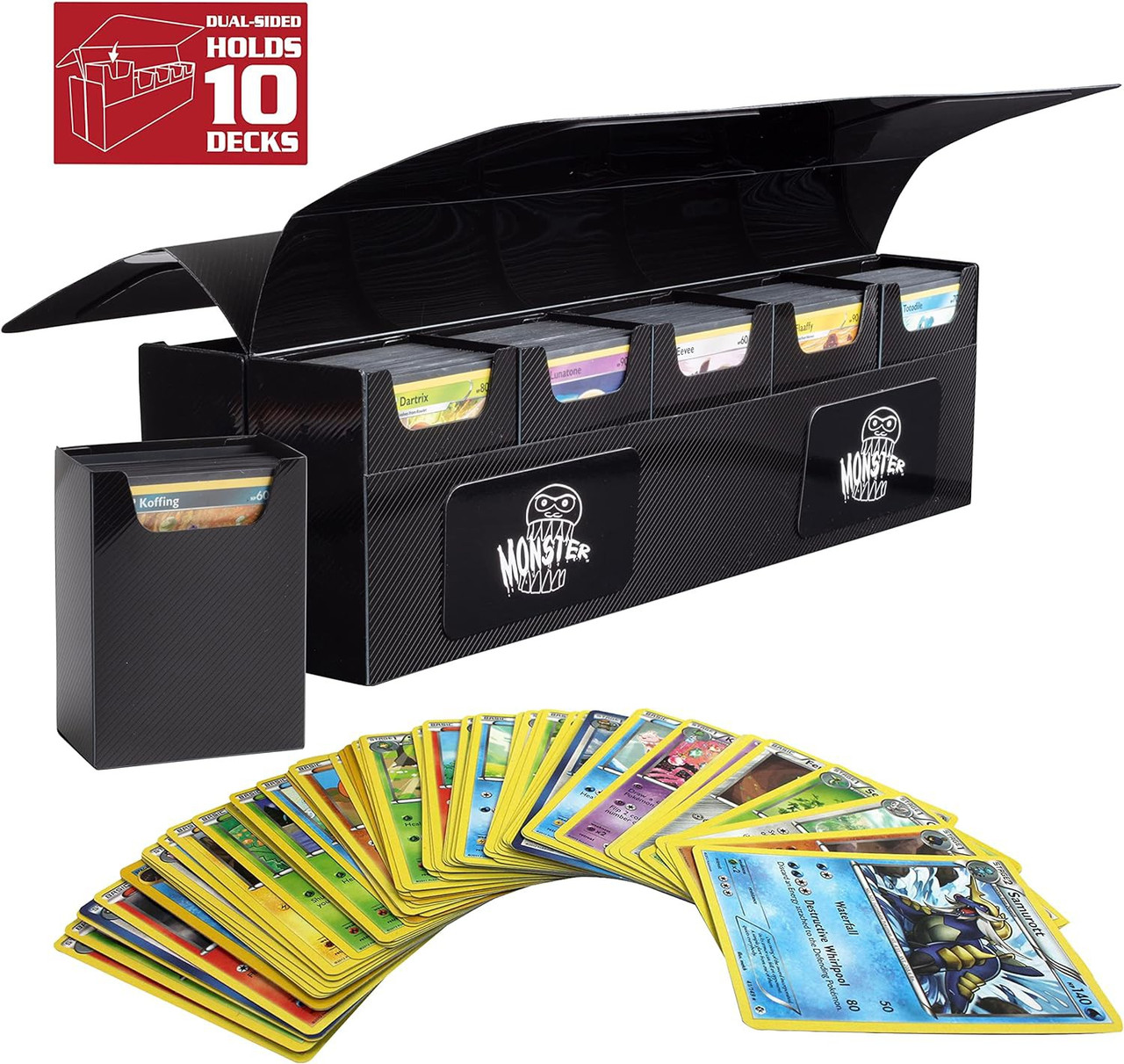 デジタルモンスターカード　86枚セット　ステーションシステムファイル付属 Monster Card Supplies Black 10 Count Deck Box Monster Protectors
