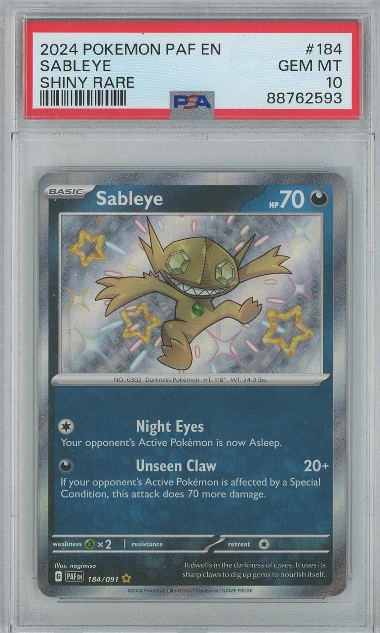 shiny sableye pokemon card #184 Prices | Paldean Fates Standard Card Grading Scale Pokemon Trading Card Game Paldean