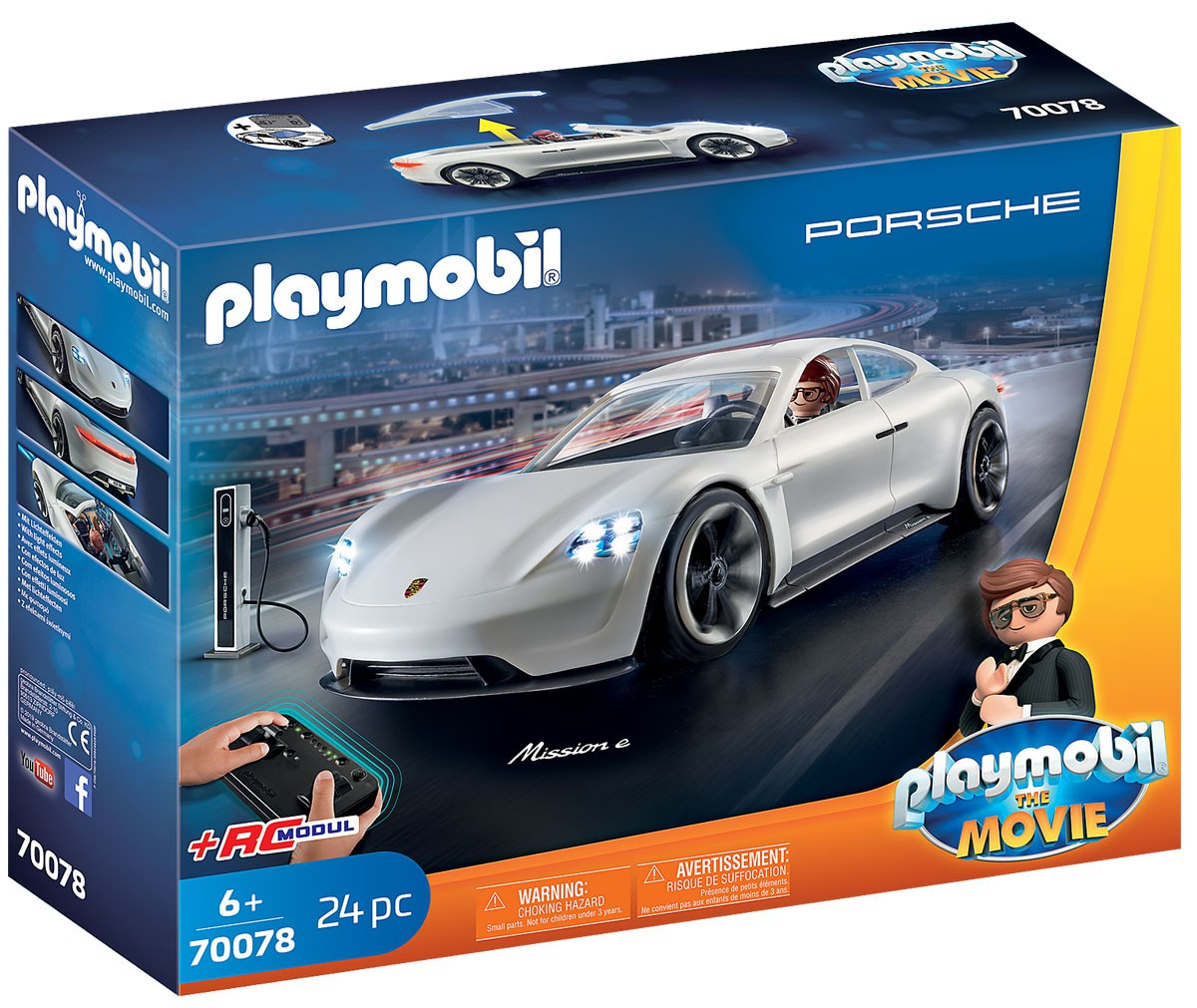 Playmobil The Movie Rex Dashers Porsche Mission E Set 70078 Loose