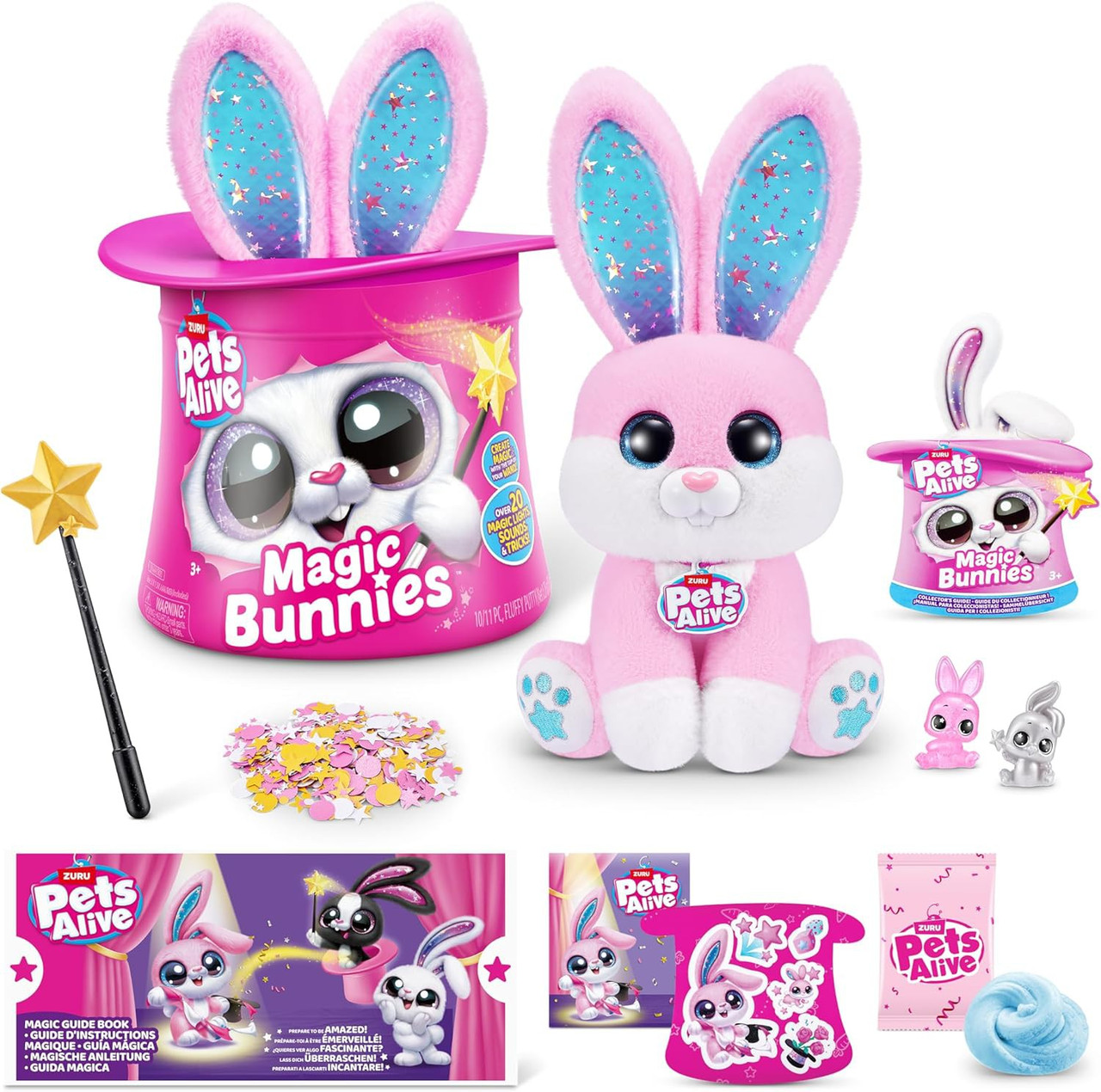 Pets Alive Magic Bunnies CANDY Surprise Mystery Plush Hat PINK