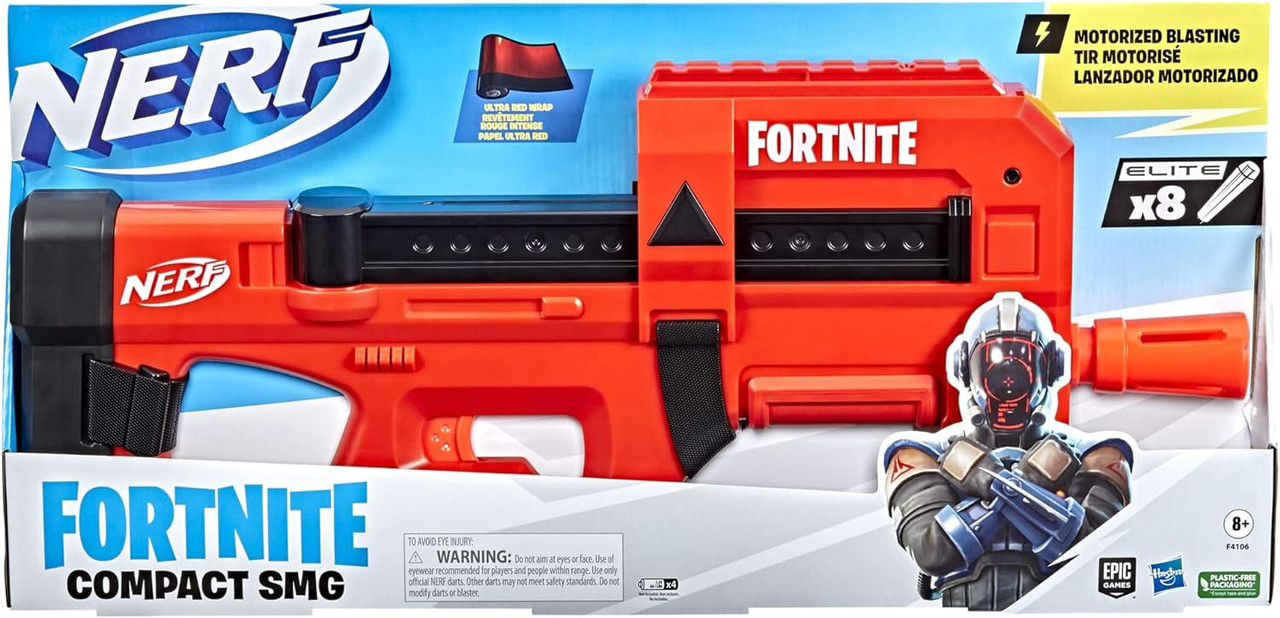 NERF Fortnite Motorized Compact SMG Dart Blaster Toy Hasbro Toys