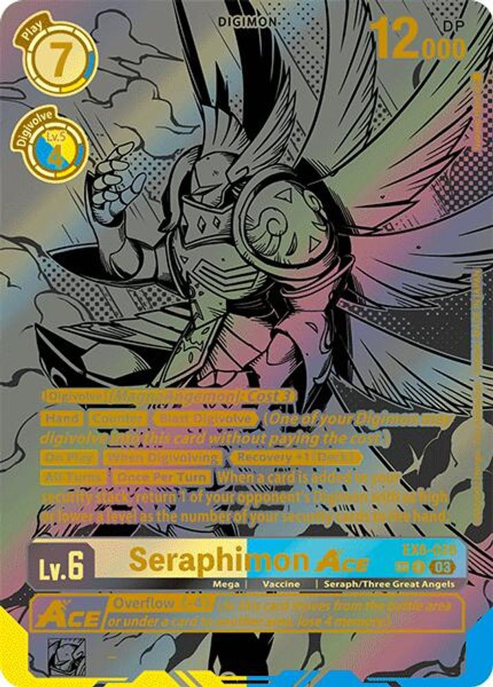 seraphimon digimon card ST3-11 SR (Place the top card of your deck on top of your security stack.) [On Deletion] [Recovery +1 Deck]. Another China Exclusive Parallel -