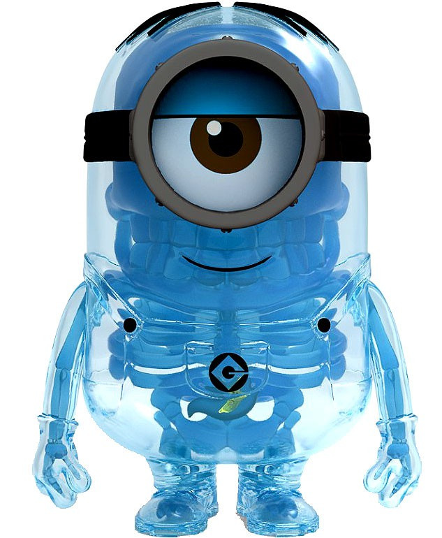 Despicable Me 4 Minion Anatomy 8 Art Figure Glow-in-The-Dark X-Ray