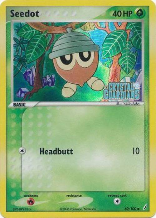 Pokemon EX Crystal Guardians Single Card Reverse Holo Seedot 60