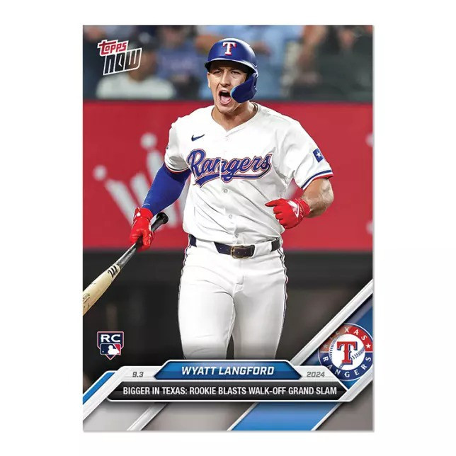 MLB Texas Rangers 2024 NOW Baseball Single Card Wyatt Langford 640