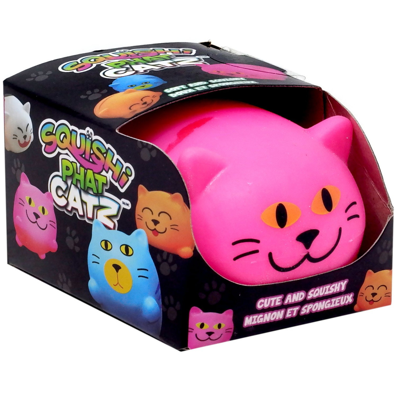Squishi Phat Catz Pink Squeeze Toy Incredible Group - ToyWiz