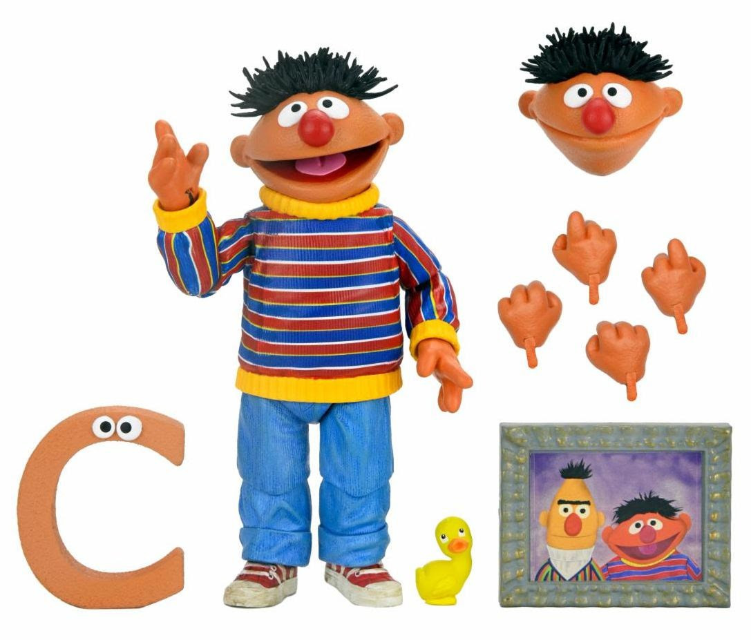 NECA Sesame Street Ernie 7 Action Figure Ultimate Version - ToyWiz