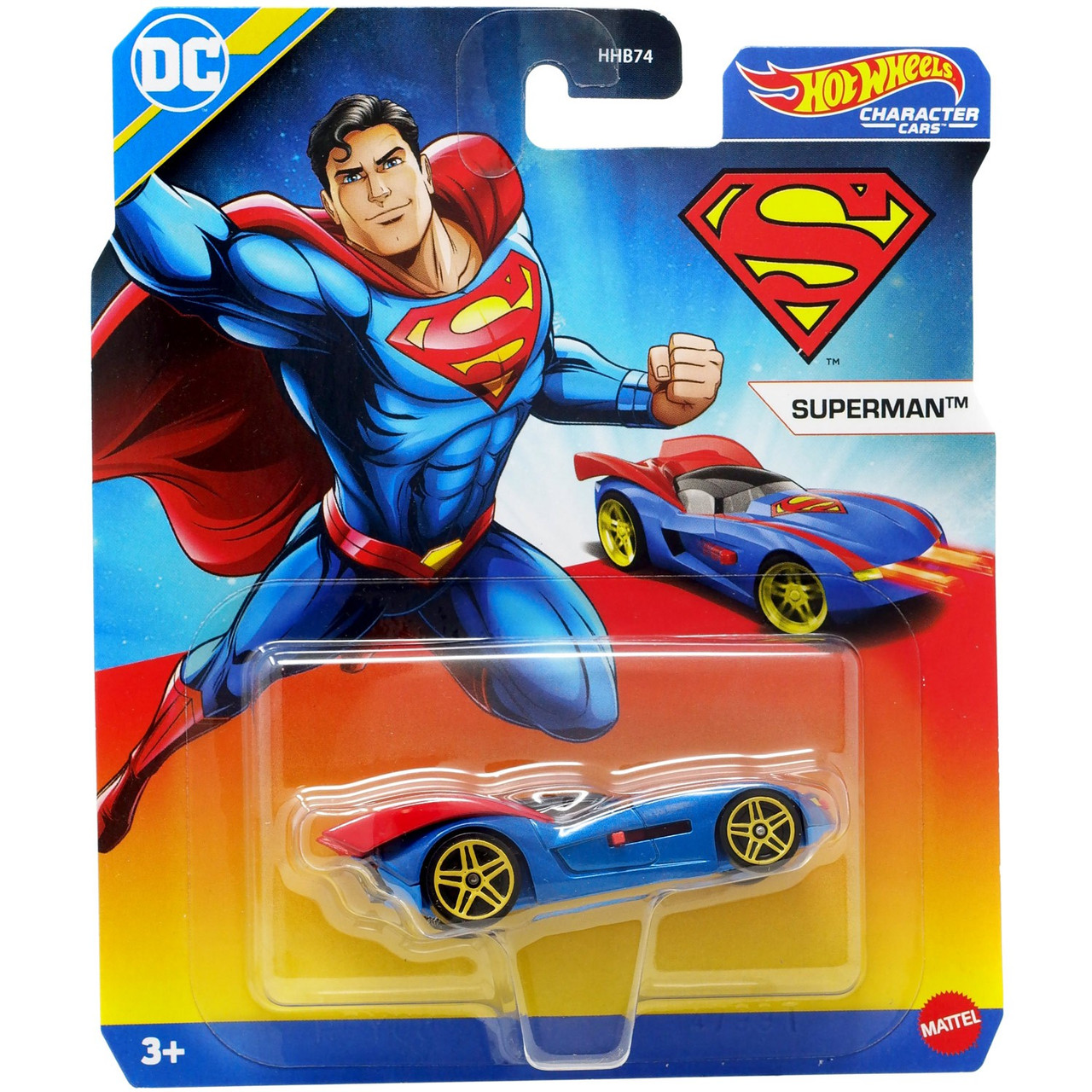 Hot Wheels DC Character Cars Superman 164 Diecast Car 2024 Mattel