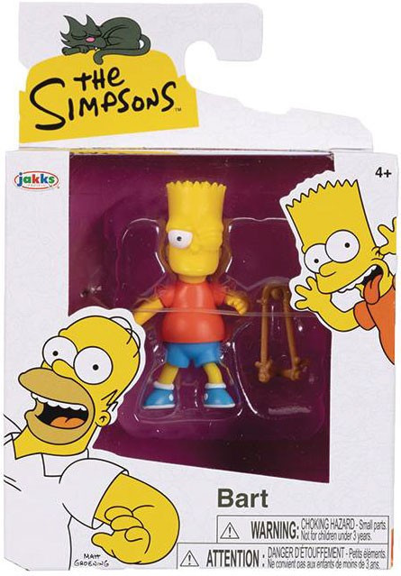 The Simpsons Wave 2 Bart Winking 2.5 Mini Figure with Slingshot