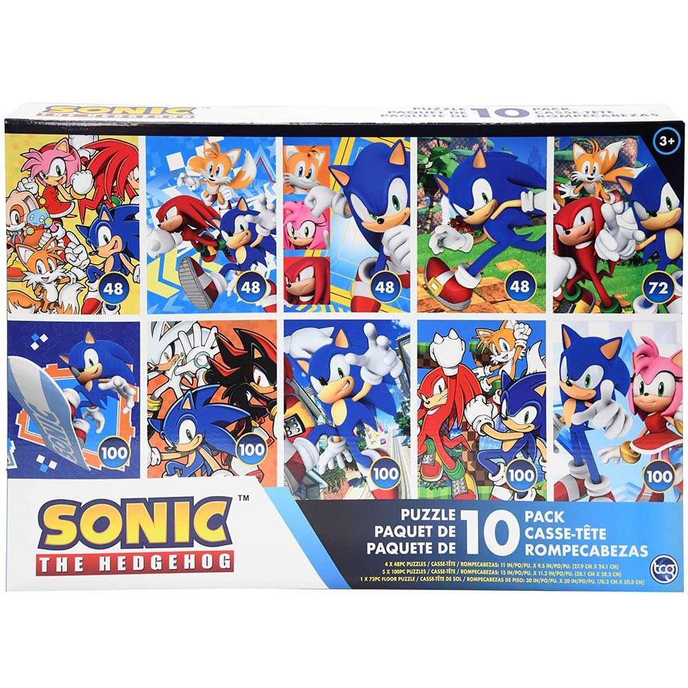 Sonic The Hedgehog Sonic The Hedgehog Puzzle 10-Pack TCG Toys - ToyWiz